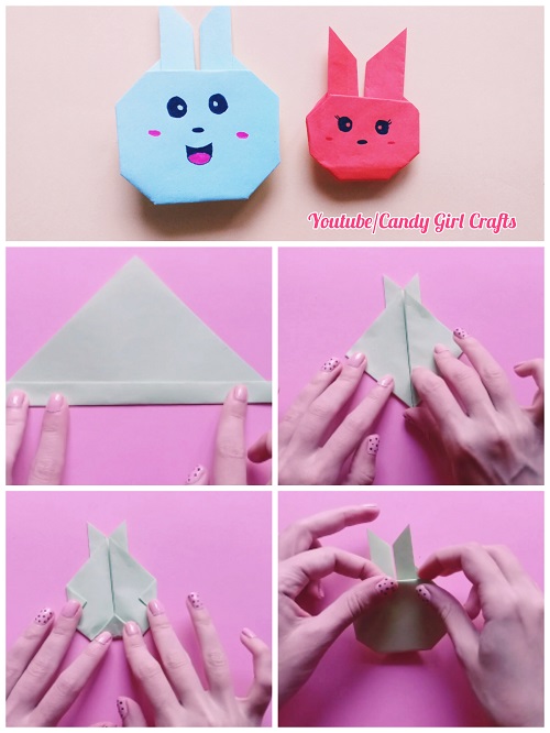 Origami Tavşan Yapımı Resimli Anlatım
